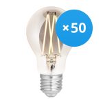 Multipack 50x WiZ Smart LED E27 Pear Filament Smoke 6.5W 400lm - 820-850 Tunable White | Dimmable - Replaces 35W
