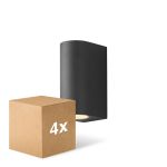 Multipack 4x D'Lite Wall Light Vossem Aluminium Black | Suitable For 2x GU10