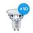 Multipack 10x Philips MASTER Value LED Spot GU10 PAR16 4.9W 380lm 60D - 940 Cool White | Best Colour Rendering - Dimmable - Replaces 50W