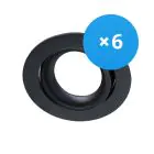 Multipack 6x Noxion Recessed Spot Vision MR16 Tiltable Black | Cutout 69mm - GU10 Socket