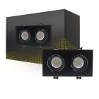 Spot Duo Black | Cutout 155x75mm - IP22 - GU10 Fitting